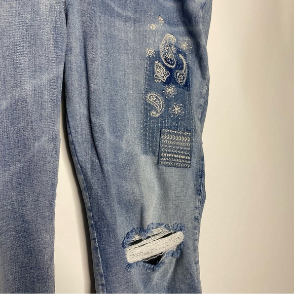 Silver Aiko Skinny Ankle Jeans with Paisley Embroidery 24 - Picture 10 of 12